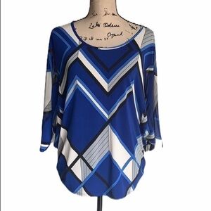 Style & Co. Chevron Multicolored Blouse Size Medium